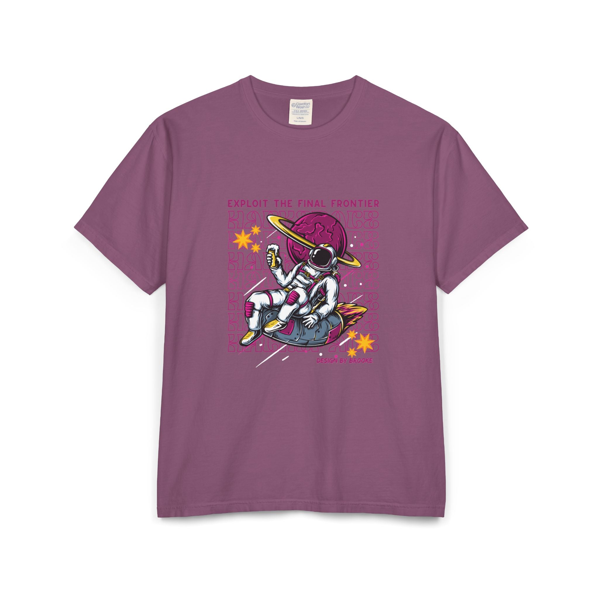 "Exploit the Final Frontier" Retro Space Hacker Graphic Tee