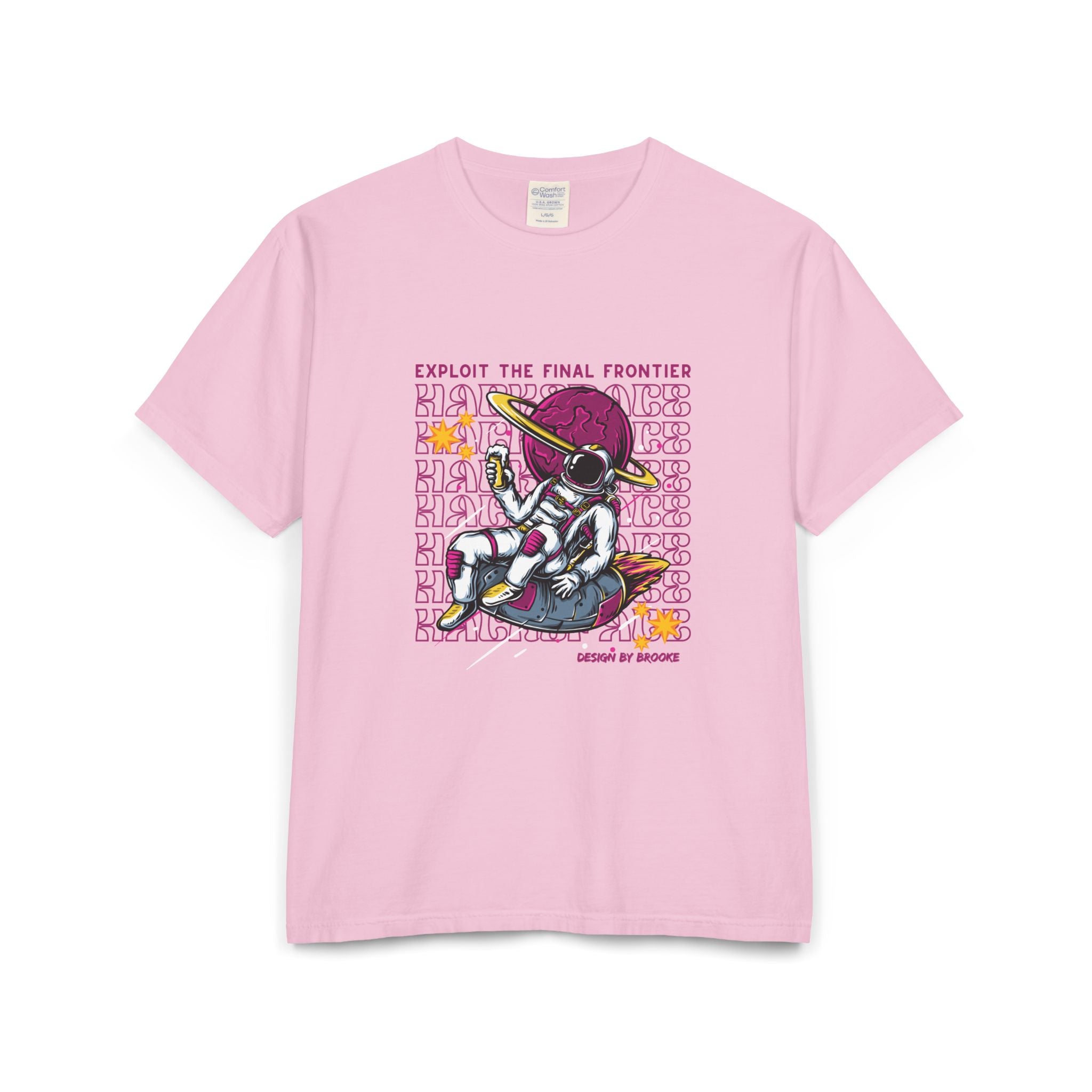 "Exploit the Final Frontier" Retro Space Hacker Graphic Tee